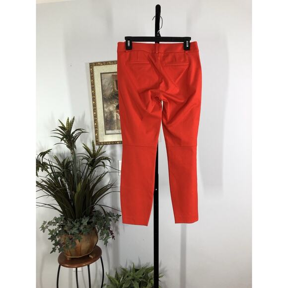 J. Crew Minnie Junior Size 0 Coral Pants Flat Front Clueless Preppy Office Siren - Picture 2 of 6